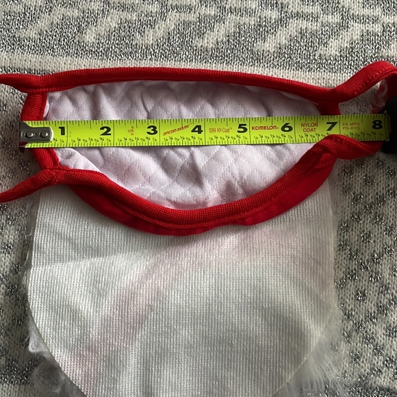 NWT Christmas Santa Hat & Beard Mask Set Red & White Santa Costume Cosplay - Picture 9 of 12